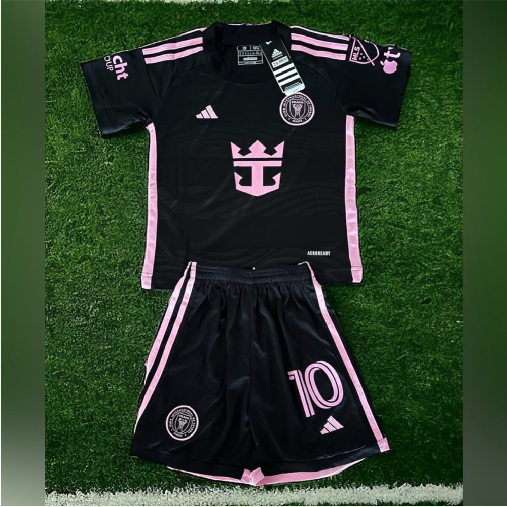 New 2024-25 Messi Inter Miami Away Kids Soccer Set